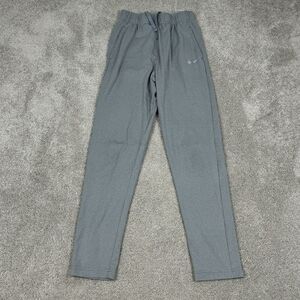 Nike Dri fit Pants Youth Large Gray Track Warm Up Athletic Swoosh Tapered